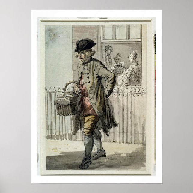 Affiches London Cries : A Muffin Man, vers 1759 (avec papie (Devant)