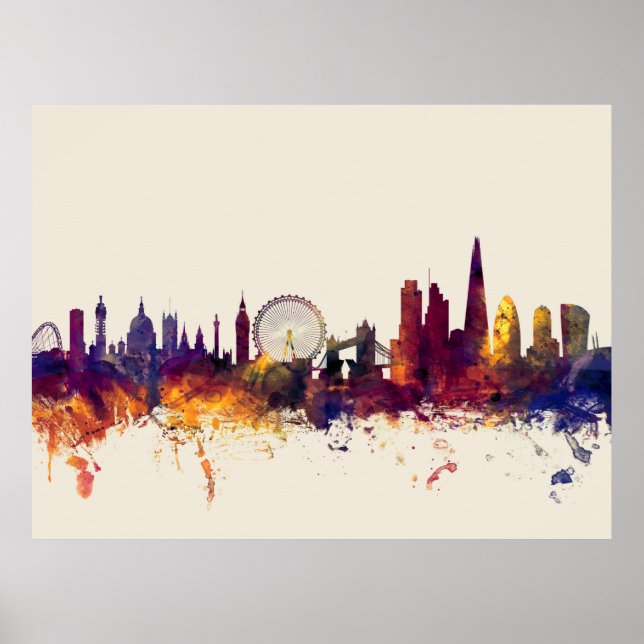 Affiches London England Skyline (Devant)
