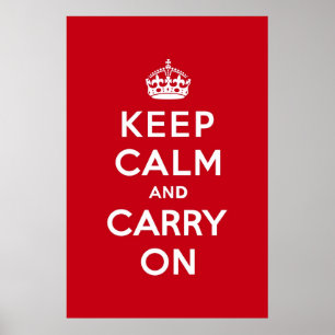 Affiches London Red Keep Calme et Carry On