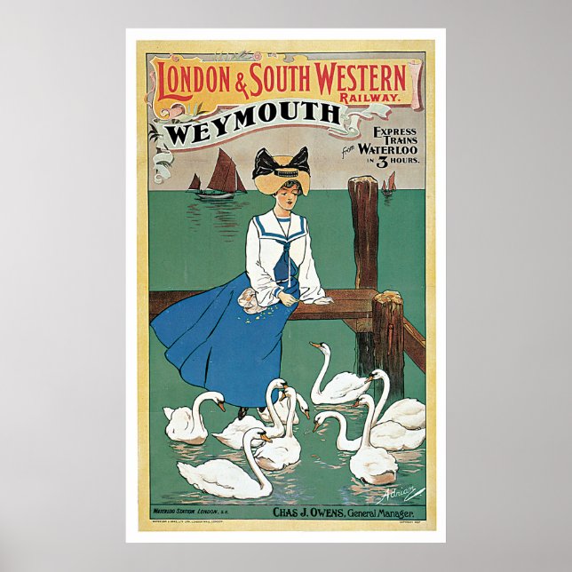 Affiches Londres et Sud-Ouest ~ Weymouth (Devant)