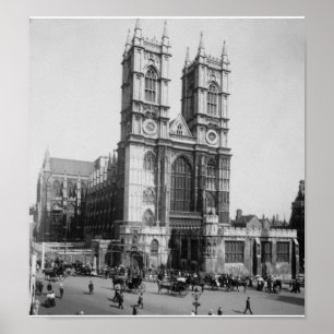 Affiches Londres vintage Angleterre, Abbaye de Westminster