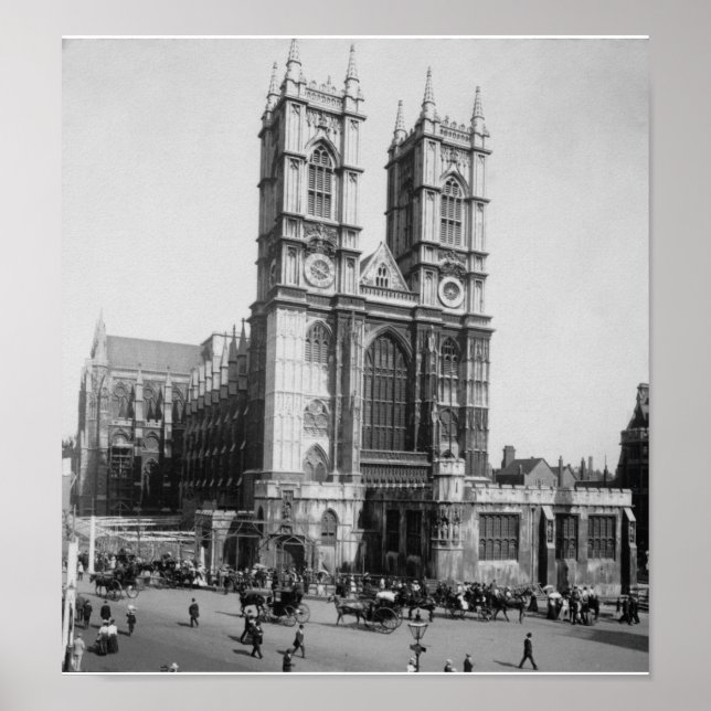 Affiches Londres vintage Angleterre, Abbaye de Westminster  (Devant)