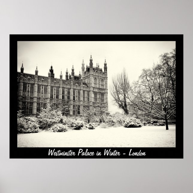 Affiches Londres - Westminster en hiver n°1 (Affiche) (Devant)