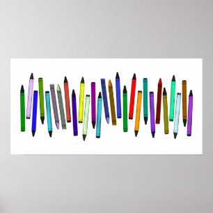 Affiches Long Crayons