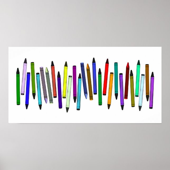 Affiches Long Crayons (Devant)
