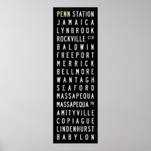 Affiches Long Island Rail Road LIRR Babylon Line métro Art