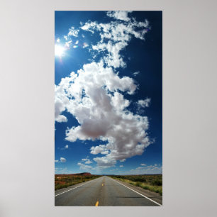 Affiches Longue route, longs nuages