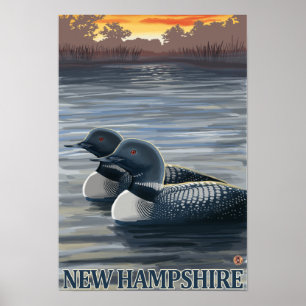 Affiches Loon commun du New Hampshire