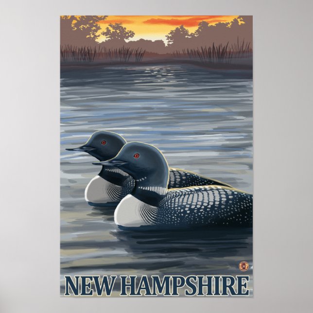 Affiches Loon commun du New Hampshire (Devant)