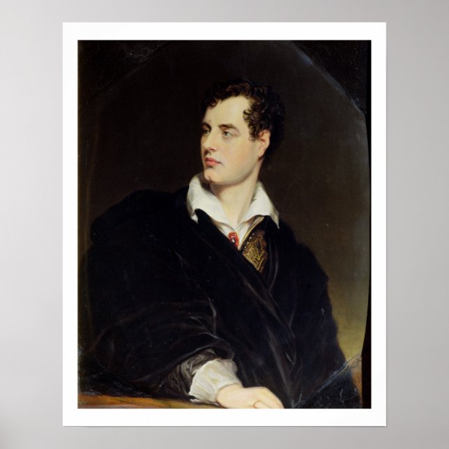 Affiches Lord Byron après un portrait peint par Thomas Phil (Devant)