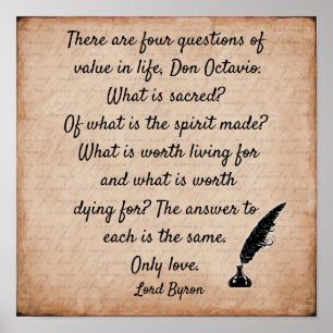 Affiches Lord Byron citation **12 x12 Art print