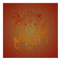 Lord Ganesha God India Hindu rouge orange jaune