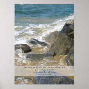 Affiches Lore of Ocean quote - Newport Beach scene
