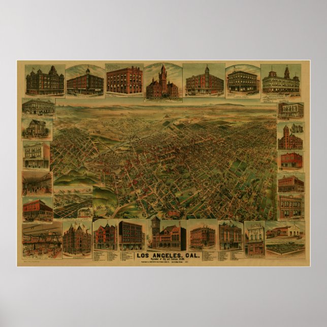 Affiches Los Angeles CA 1891 (Devant)