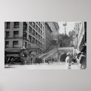 Affiches Los Angeles, CA Andels Flight Street Cars