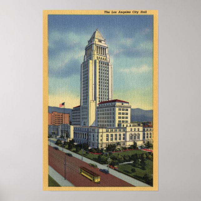 Affiches Los Angeles, CalifornieVue de l'hôtel de ville (Devant)
