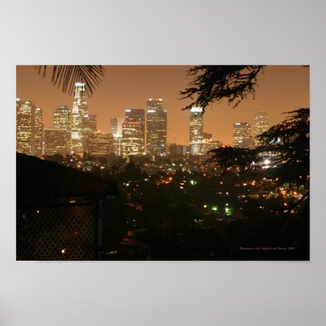 Affiches Los Angeles la nuit (Devant)