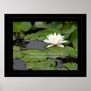 Affiches Lotus flower et Bernard Shaw Citation sur la vie