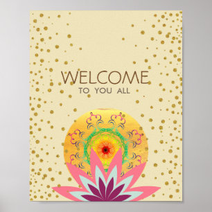 Affiches Lotus rose Fleur Yoga Soins de santé