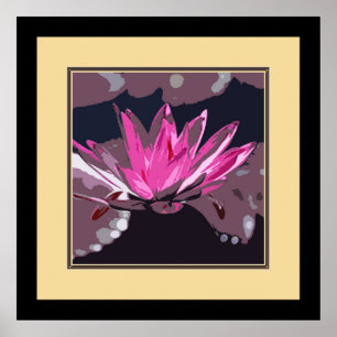 Affiches lotus rose, nénuphar