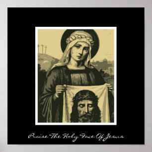 Affiches louez le visage saint de jésus