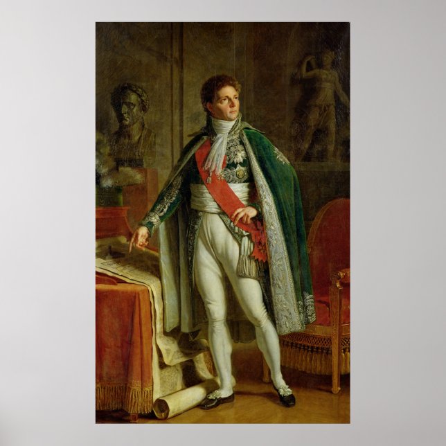 Affiches Louis Alexandre Berthier montre la carte de (Devant)