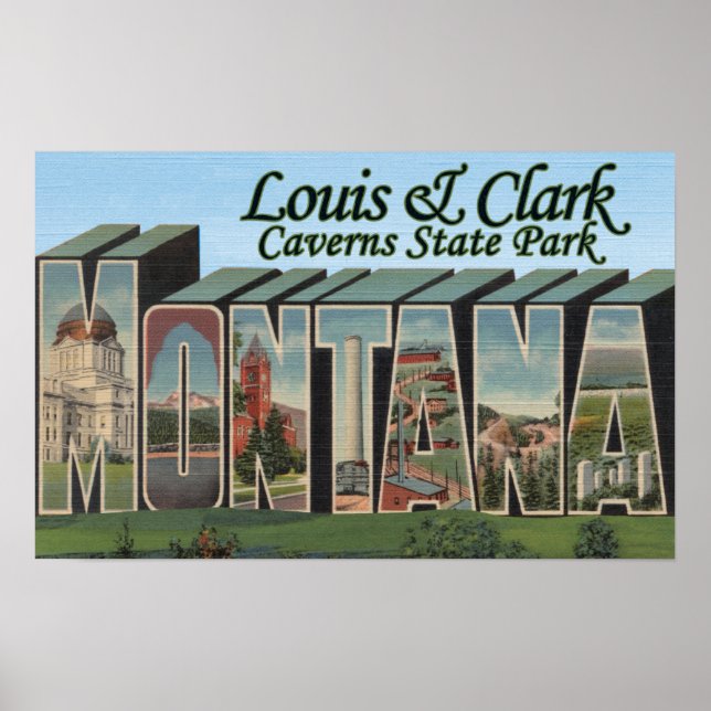 Affiches Louis & Clark Caverns Park, Montana (Devant)