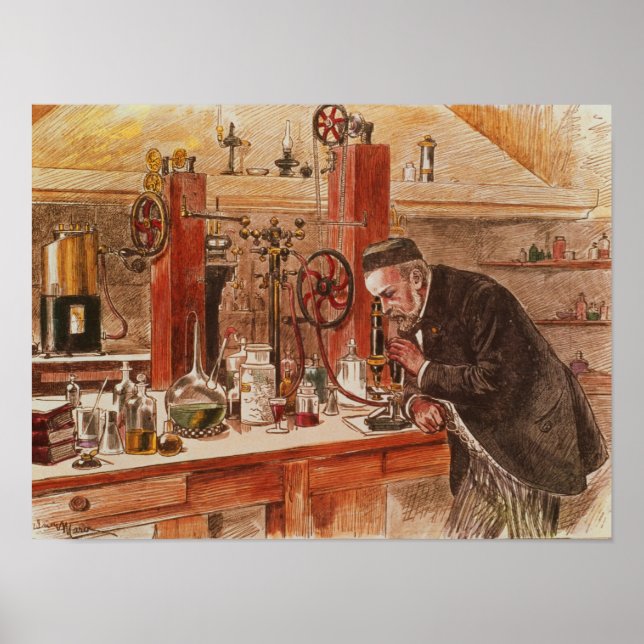 Affiches Louis Pasteur expérimente (Devant)