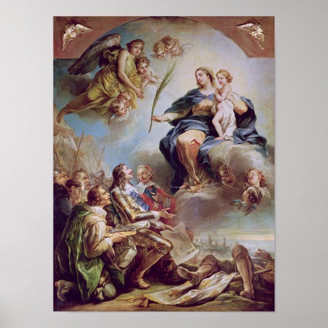 Affiches Louis XIII consacrant l'église (Devant)