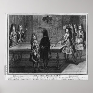 Affiches Louis XIV joue au billard avec son frère