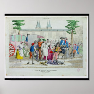 Affiches Louis XVI et sa famille portés au temple