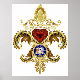 Affiches Louisiane Fleur De Lis Bicentennial