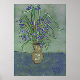 Affiches Louisiane Irises Dans Un Vase