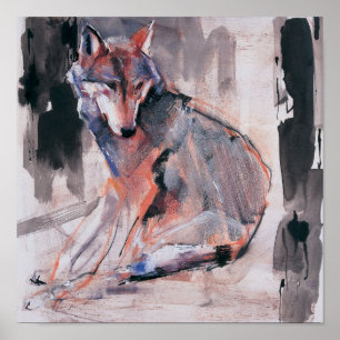 Affiches Loup assis 2000