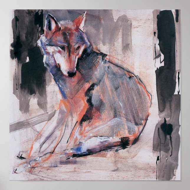 Affiches Loup assis 2000 (Devant)