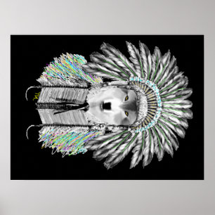 Affiches Loup de chef indien