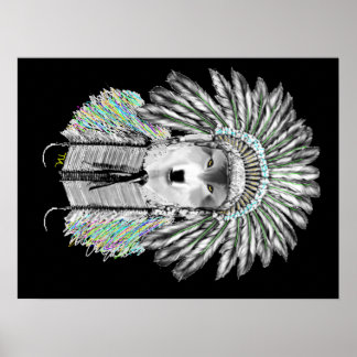 Affiches Loup en chef indien