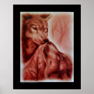 Affiches Loups de neige de l'Alaska