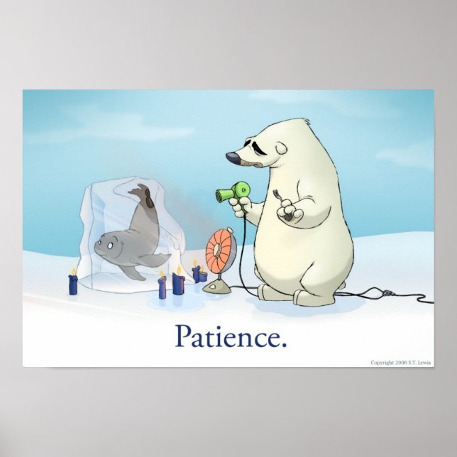 Affiches L'ours polaire patient (Devant)