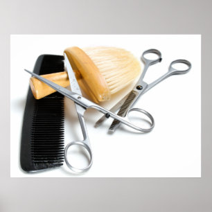 Affiches L'outil du vieux coiffeur