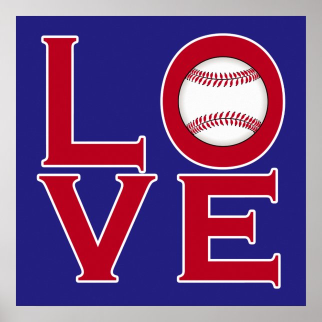 Affiches LOVE: Baseball (Devant)