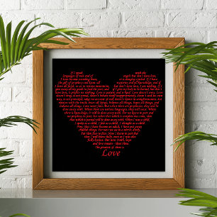 Affiches Love Bible Citation Typographie Art
