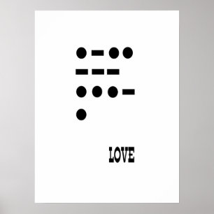 Affiches Love — code morse