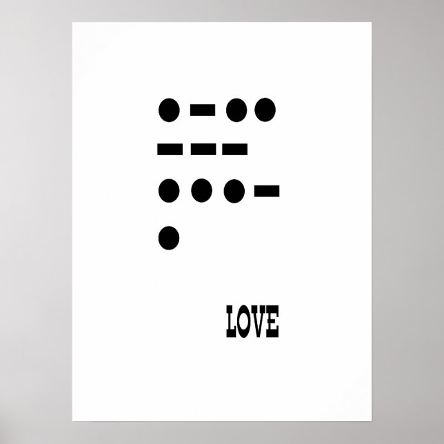 Affiches Love — code morse (Devant)