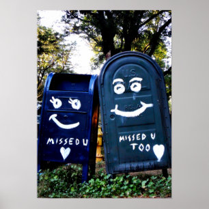 Affiches love mailboxes : vous m'avez manqué