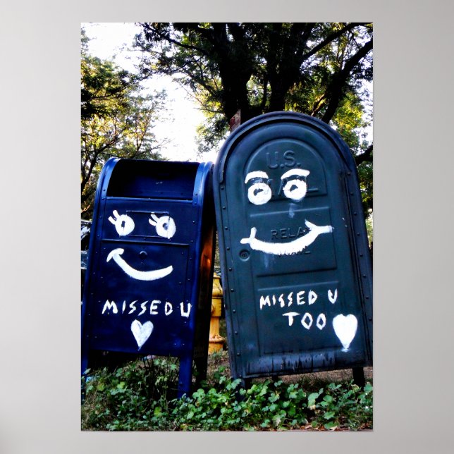 Affiches love mailboxes : vous m'avez manqué (Devant)