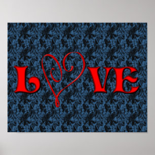 Affiches Love Red Heart