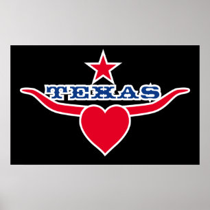 Affiches Love Texas
