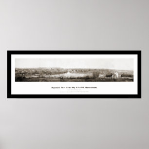 Affiches Lowell MA Panorama Photo 1874