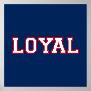 Affiches LOYAL dans les couleurs de l'équipe Marine Bleu Ro